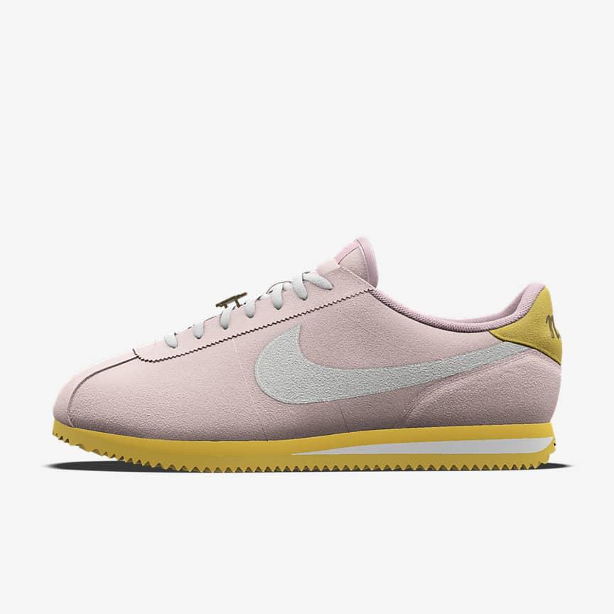 Giày Nike Cortez Unlocked By You Nữ Hồng Vàng